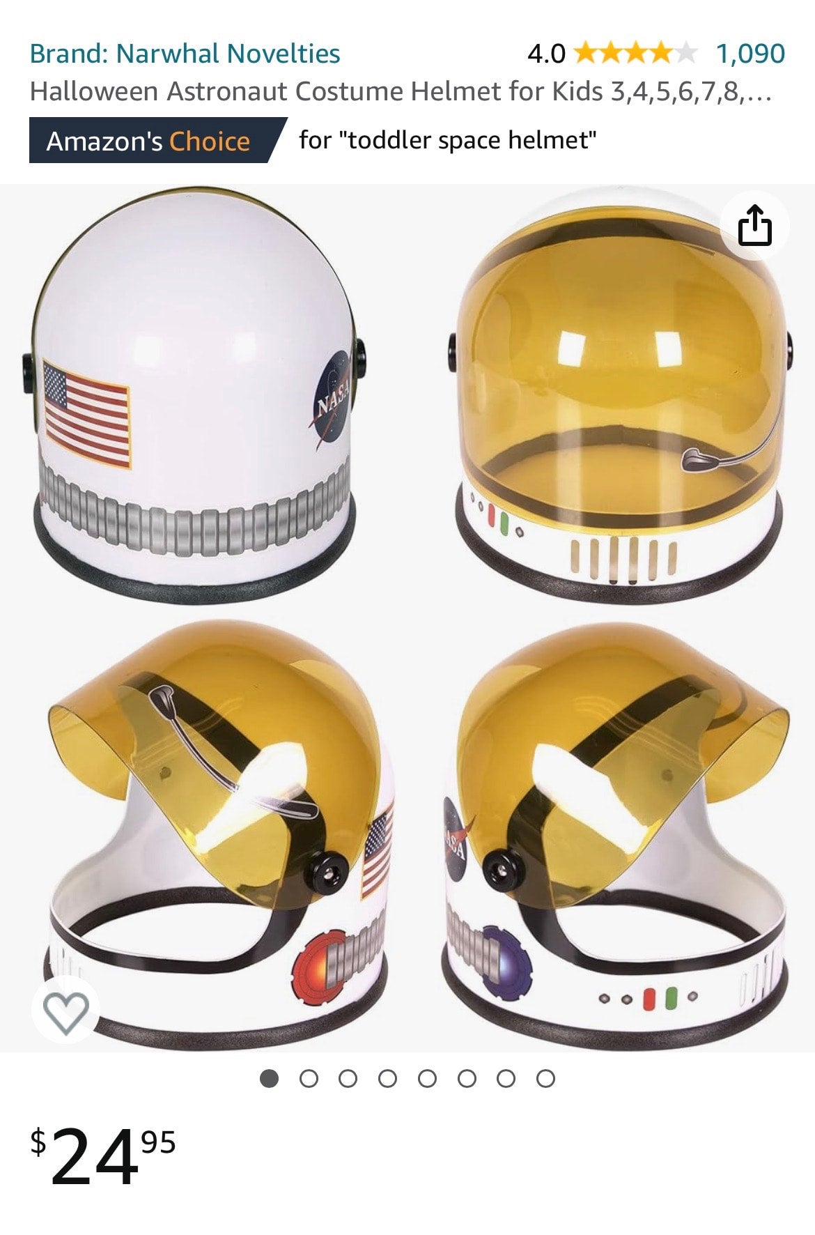 Halloween Astronaut Costume Helmet Hometown Liquidations LLC